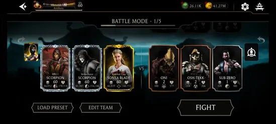 Best team for beginners MK Mobile