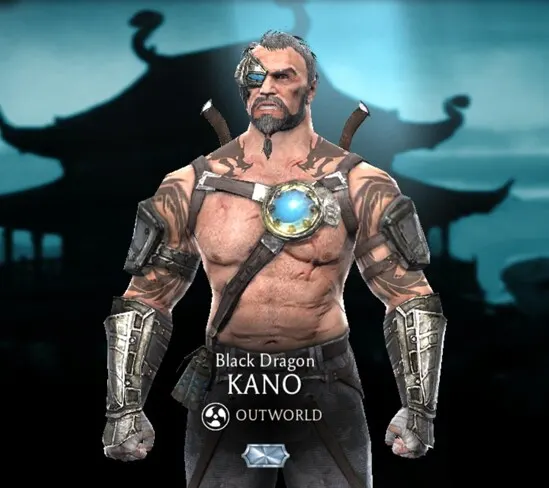 Kano - Black Dragon, Diamond character, Outworld character, Black Dragon character