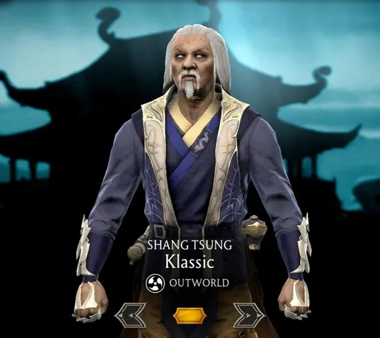 Shang Tsung - Klassic, Gold character, Outworld character, Non Challenge character, Klassic character