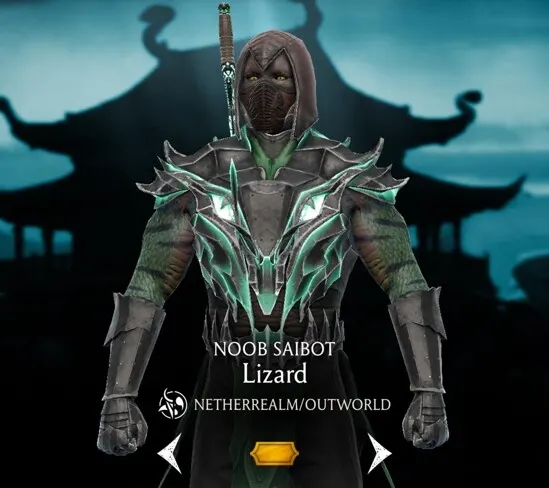 Noob Saibot - Lizard, Gold character, Netherrealm, Outworld character, Non Challenge character
