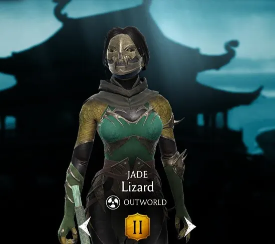 Jade - Lizard, Gold character, Outworld character, Non Challenge character