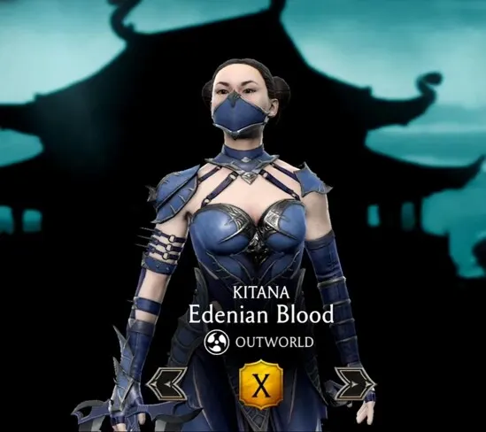 Kitana - Edenian Blood, Gold character, Outworld character, Edenian Blood character