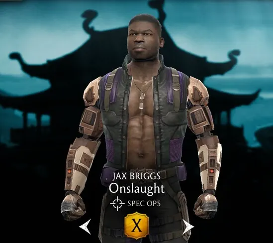 Jax Briggs - Onslaught, Gold character, Spec Ops character