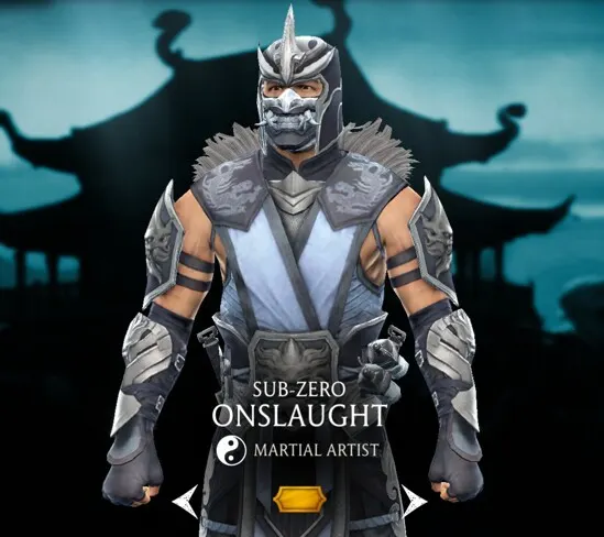 Sub-Zero - Onslaught, Gold Martial Artist  Onslaught character - MKmobileInfo