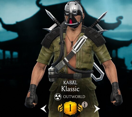 Kabal - Klassic, Gold character, Outworld character, Non Challenge character, Klassic character