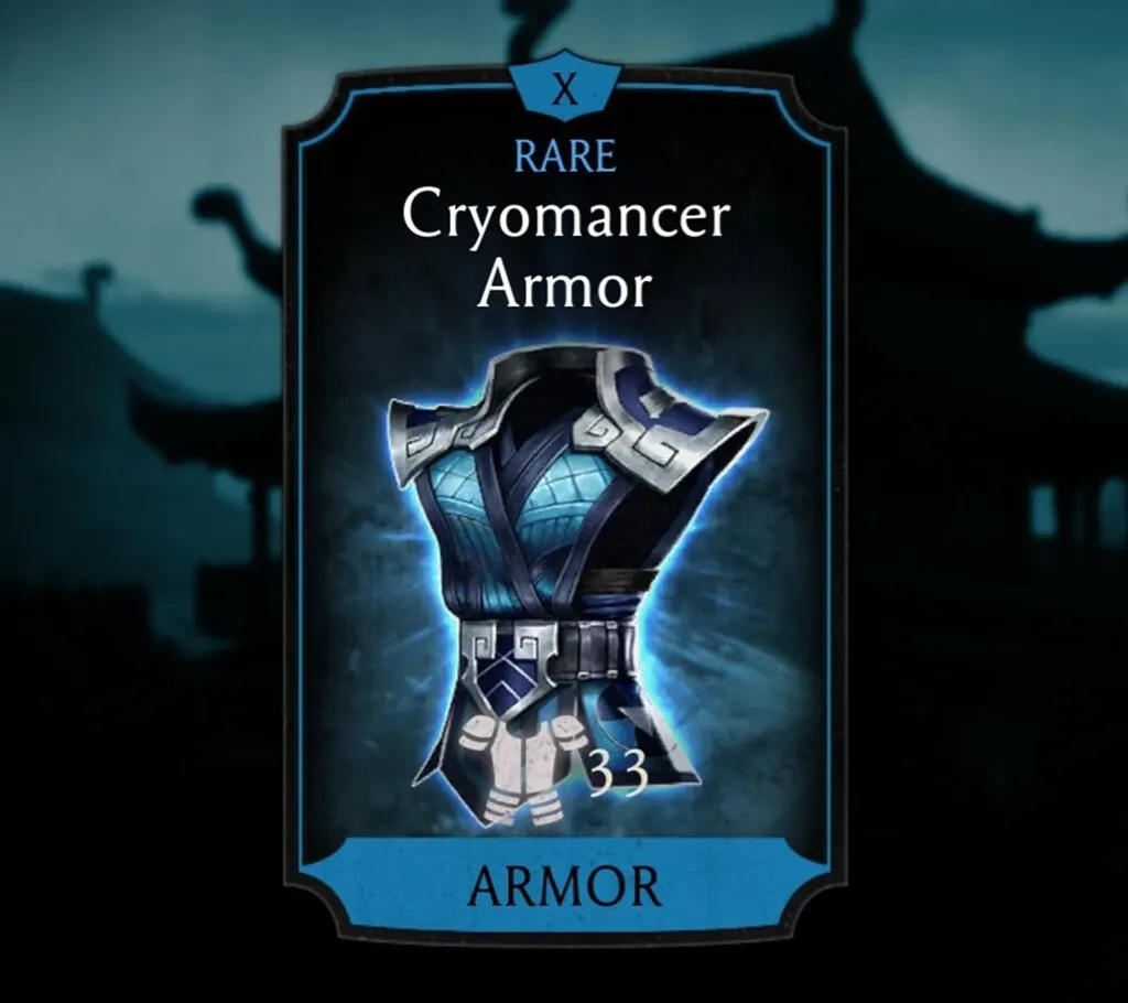 Cryomancer Armor, Rare Equipment, Armor, Lin Kuei - MKmobileInfo