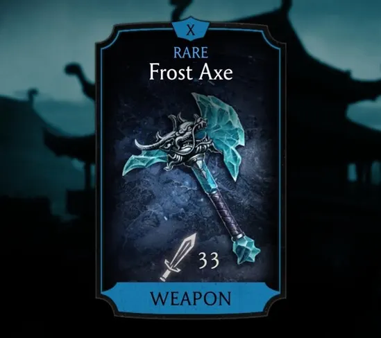 Frost Axe, Rare Equipment, Weapon, Lin Kuei - MKmobileInfo