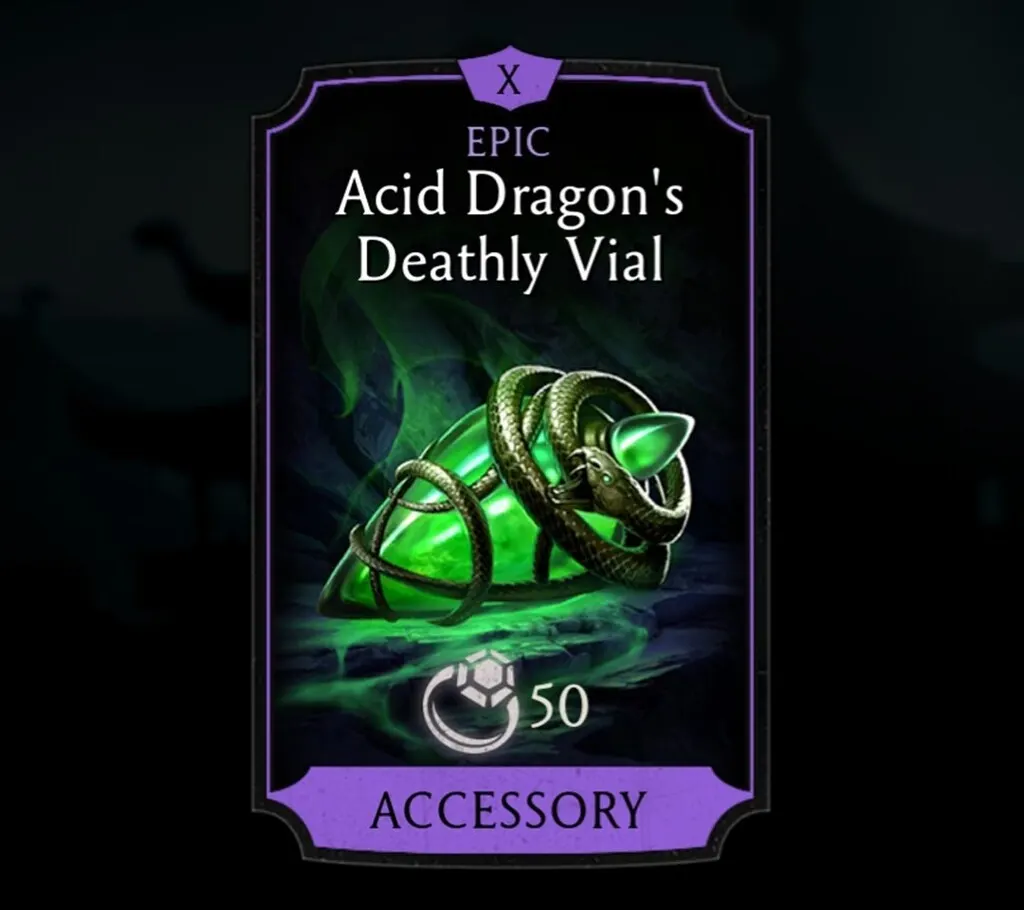 Acid Dragon's Deathly Vial, Epic Equipment, Accessory, Sorcerer's Tower - MKmobileInfo