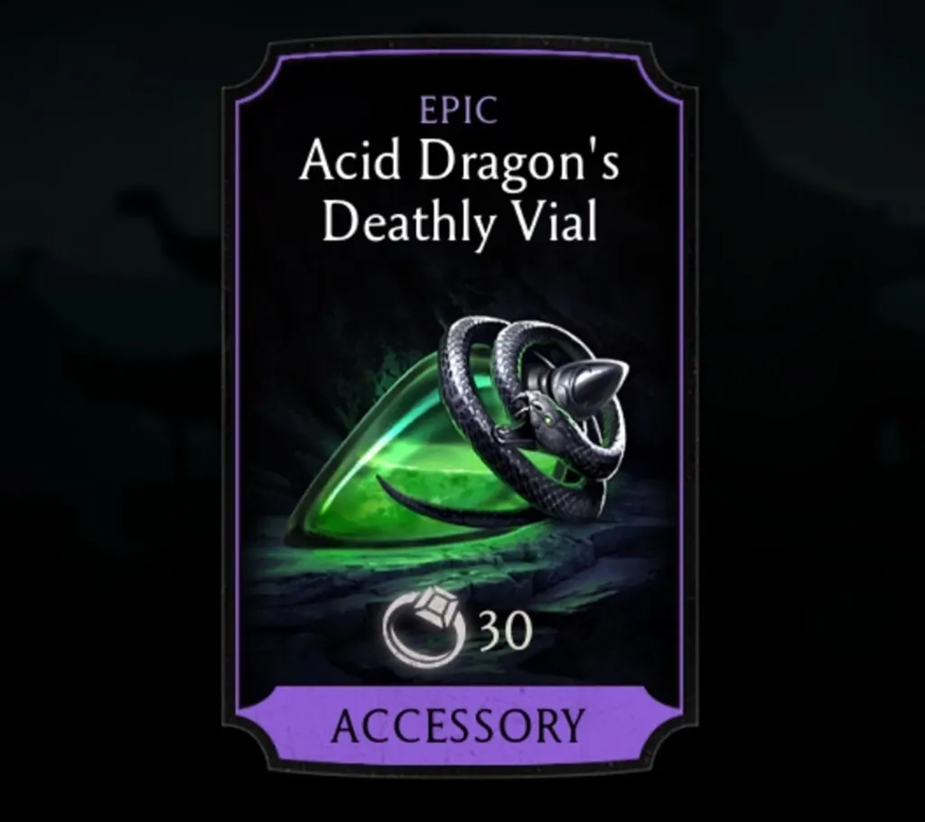 Acid Dragon's Deathly Vial, Epic Equipment, Accessory, Sorcerer's Tower - MKmobileInfo