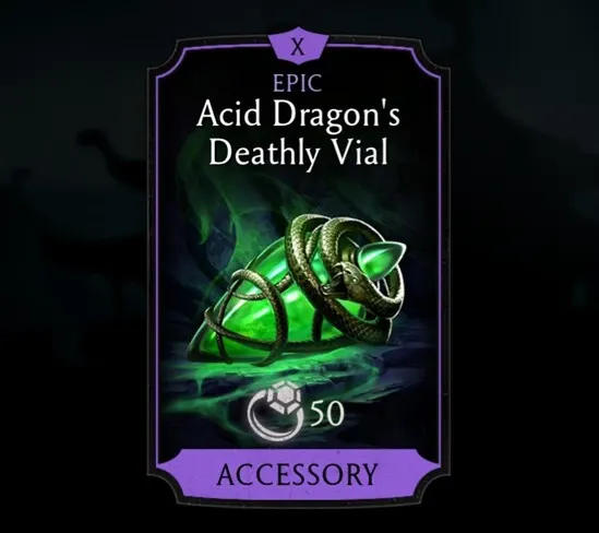 Acid Dragon's Deathly Vial, Epic Equipment, Accessory, Sorcerer's Tower - MKmobileInfo