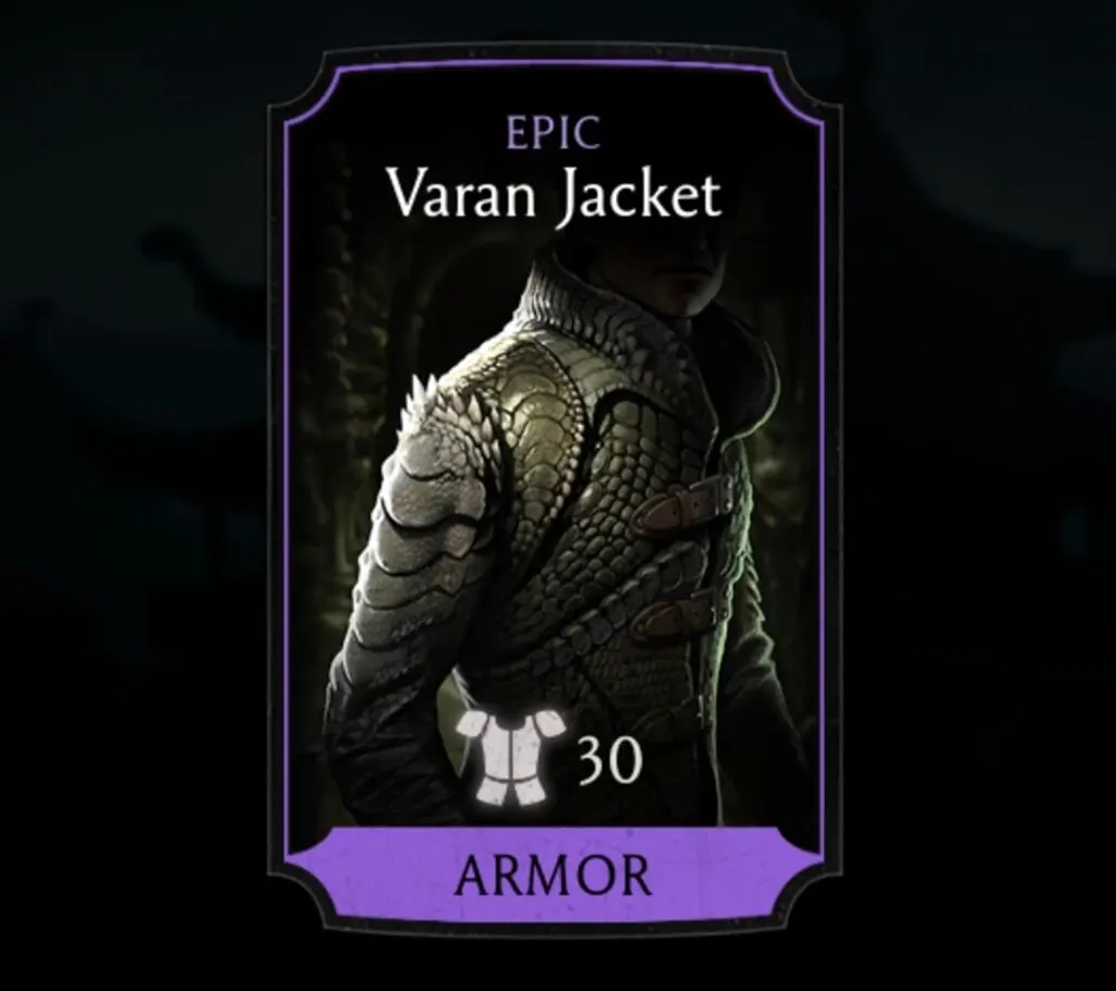Varan Jacket, Epic Equipment, Armor, Sorcerer's Tower - MKmobileInfo