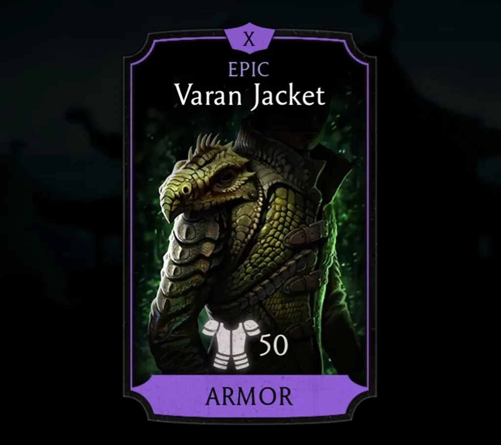 Varan Jacket, Epic Equipment, Armor, Sorcerer's Tower - MKmobileInfo