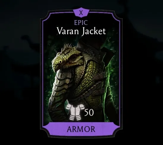 Varan Jacket, Epic Equipment, Armor, Sorcerer's Tower - MKmobileInfo