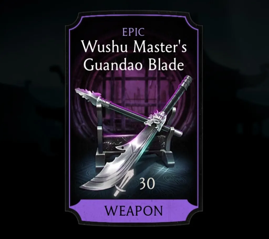 Wushu Master's Guandao Blade, Epic Equipment, Weapon, Earthrealm Tower - MKmobileInfo