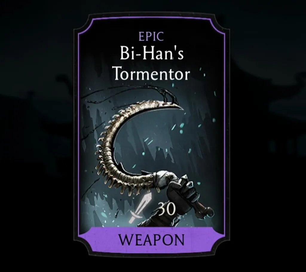Bi-Han's Tormentor, Epic Equipment, Weapon, Nightmare Tower - MKmobileInfo