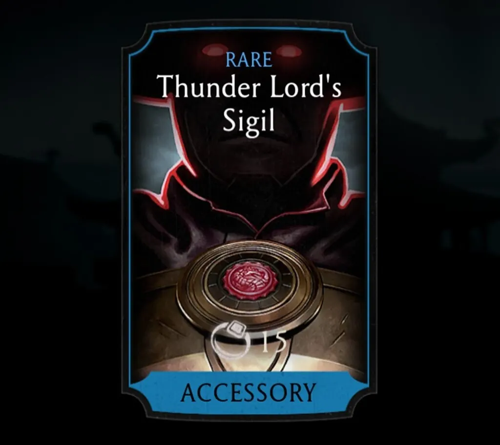 Thunder Lord's Sigil, Rare Equipment, Accessory, Nightmare Tower - MKmobileInfo