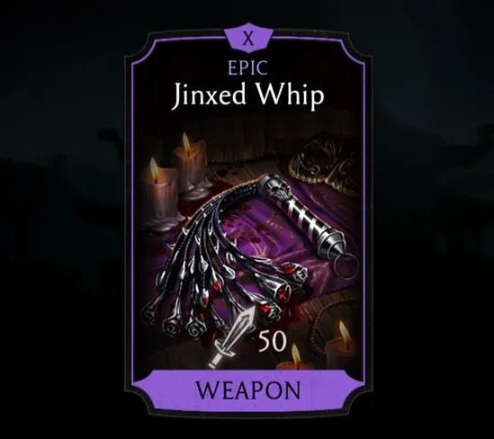 Jinxed Whip, Epic Equipment, Weapon, Dark Queen's Tower - MKmobileInfo