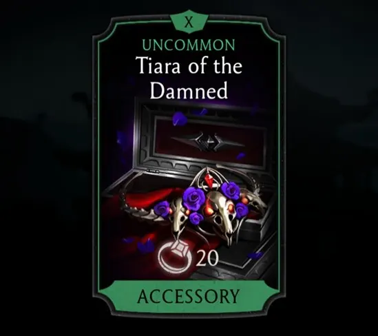 Tiara of the Damned, Uncommon Equipment, Accessory, Dark Queen's Tower - MKmobileInfo