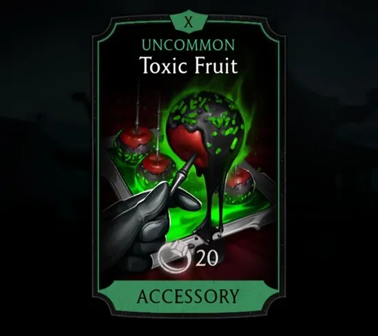 Toxic Fruit, Uncommon Equipment, Accessory, Dark Queen's Tower - MKmobileInfo