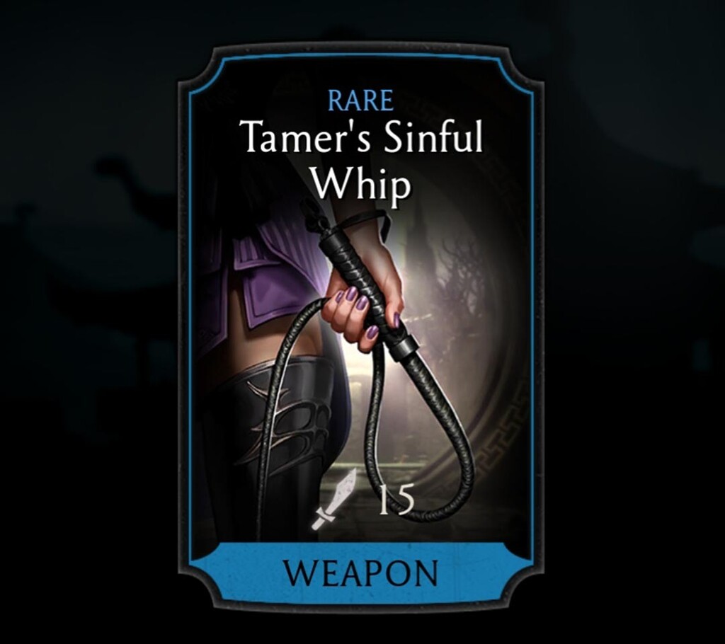 Tamer's Sinful Whip, Rare Equipment, Weapon, Twisted Tower - MKmobileInfo