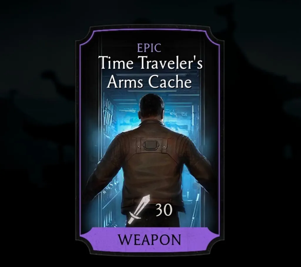 Time Traveler's Arms Cache, Epic Equipment, Weapon, Twisted Tower - MKmobileInfo