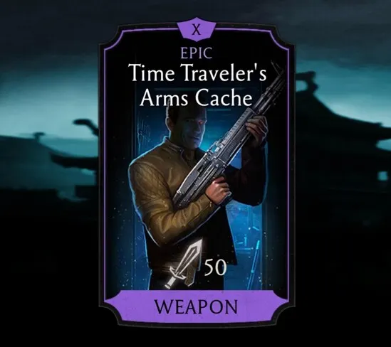Time Traveler's Arms Cache, Epic Equipment, Weapon, Twisted Tower - MKmobileInfo