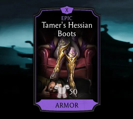 Tamer's Hessian Boots, Epic Equipment, Armor, Twisted Tower - MKmobileInfo