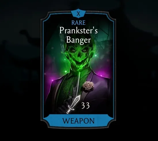 Prankster's Banger, Rare Equipment, Weapon - MKmobileInfo