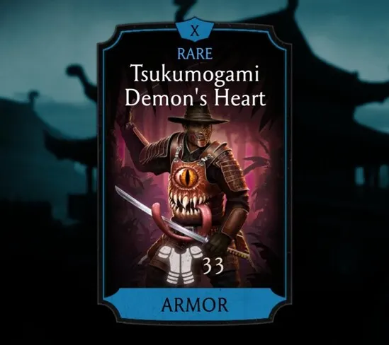 Tsukumogami Demon's Heart, Rare Equipment, Armor, White Lotus Tower - MKmobileInfo