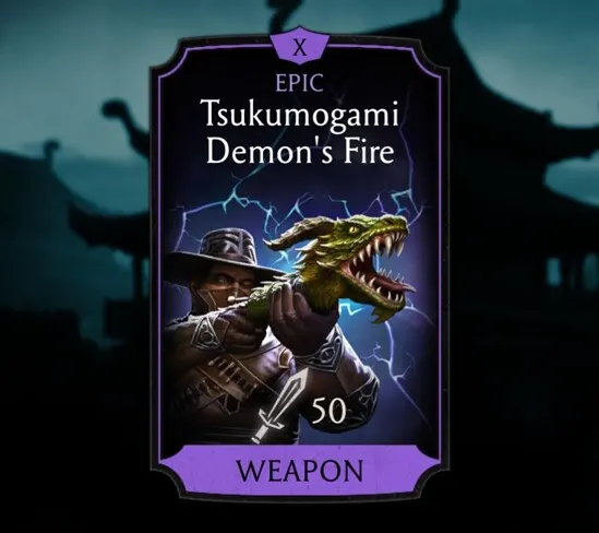 Tsukumogami Demon's Fire, Epic Equipment, Weapon, White Lotus Tower - MKmobileInfo