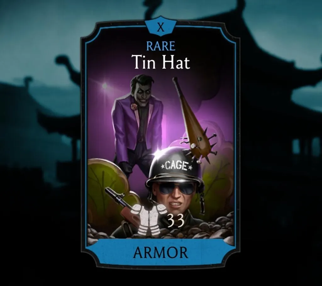 Tin Hat, Rare Equipment, Armor, Action Movie Tower - MKmobileInfo