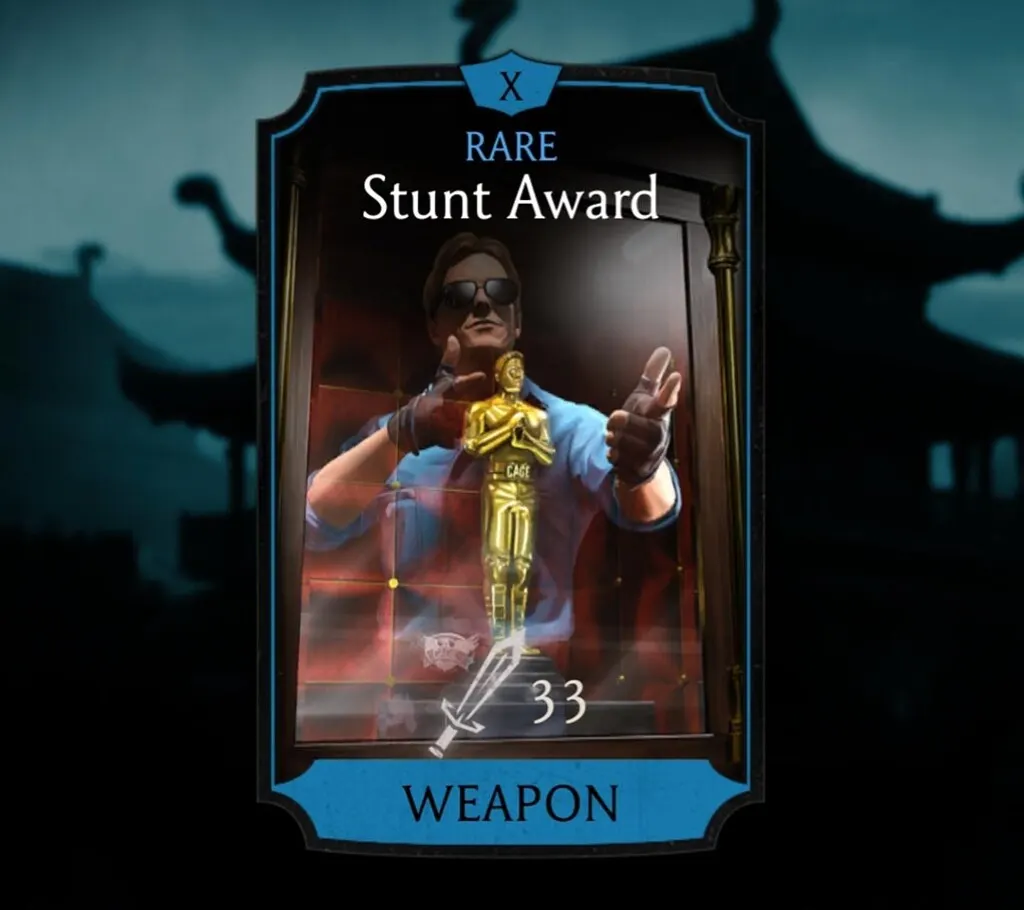 Stunt Award, Rare Equipment, Weapon, Action Movie Tower - MKmobileInfo
