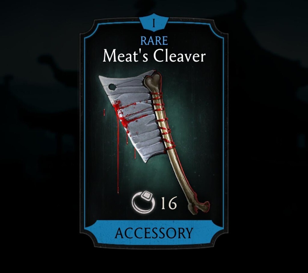 Meat's Cleaver, Rare Equipment, Accessory, Tower of Horror - MKmobileInfo