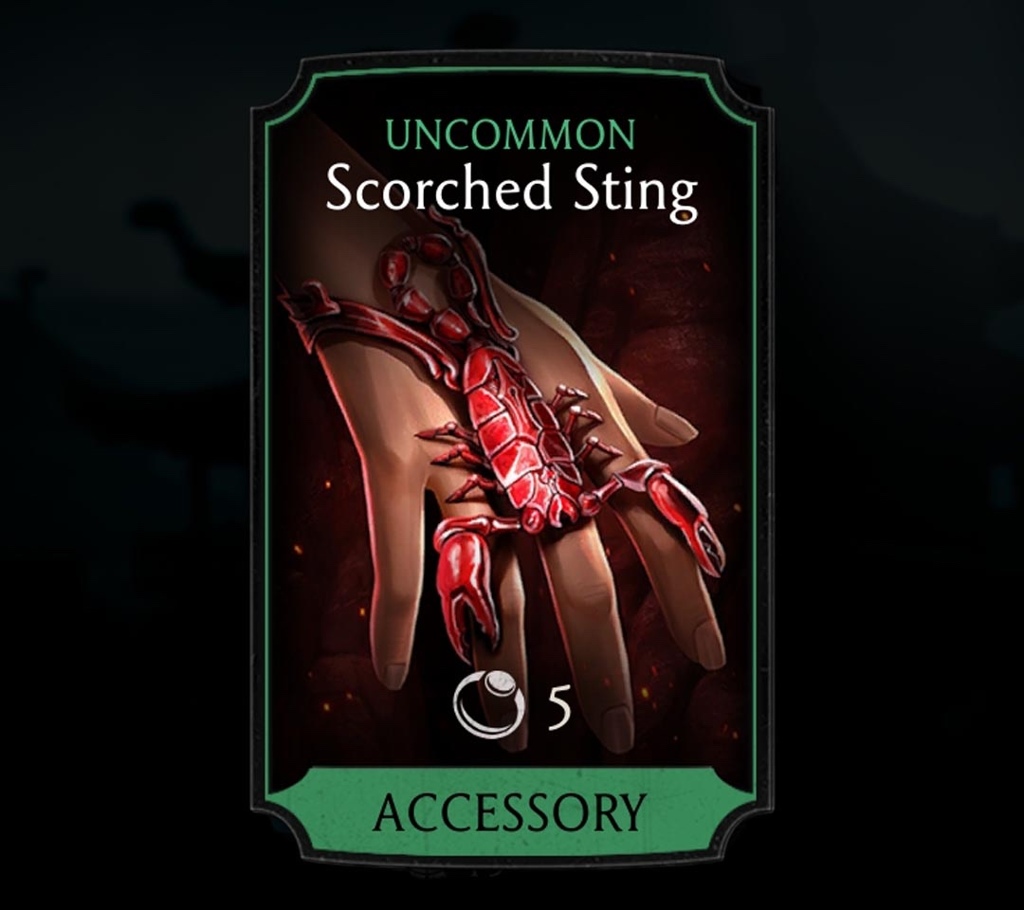 Scorched Sting, Uncommon Equipment, Accessory, Hellspawn Tower - MKmobileInfo