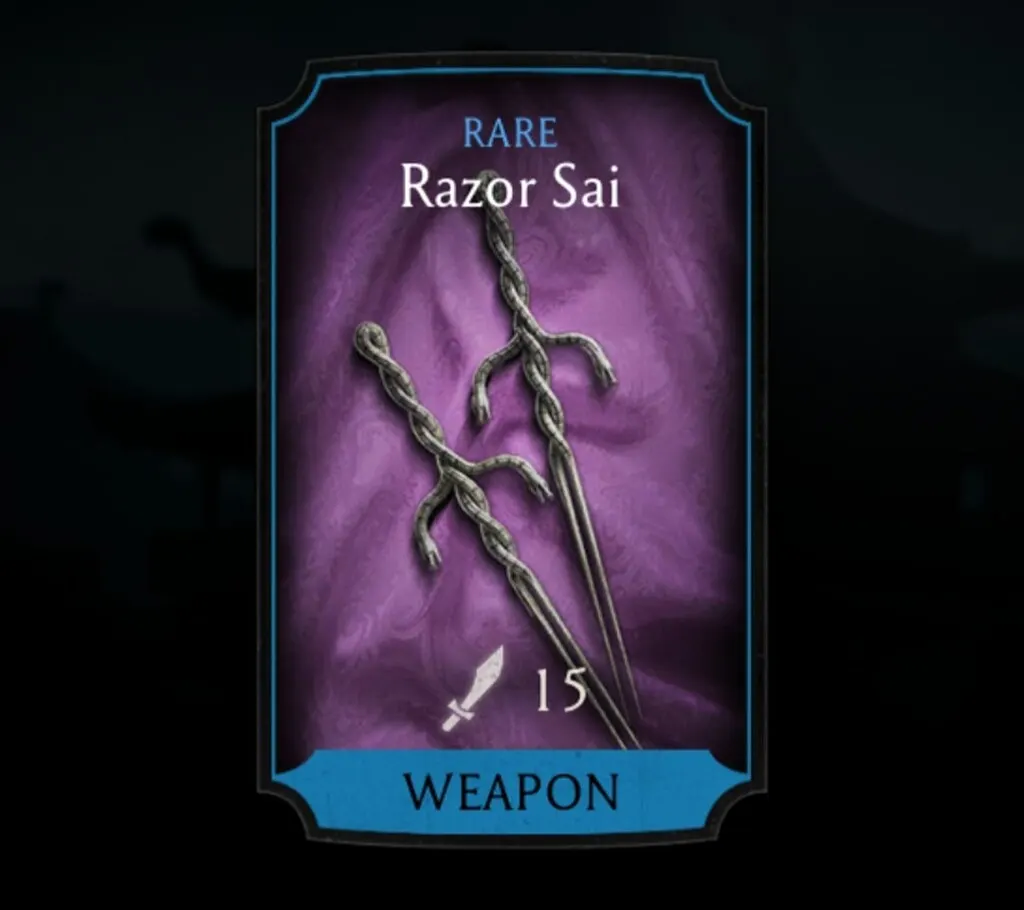 Razor Sai, Rare Equipment, Weapon - MKmobileInfo