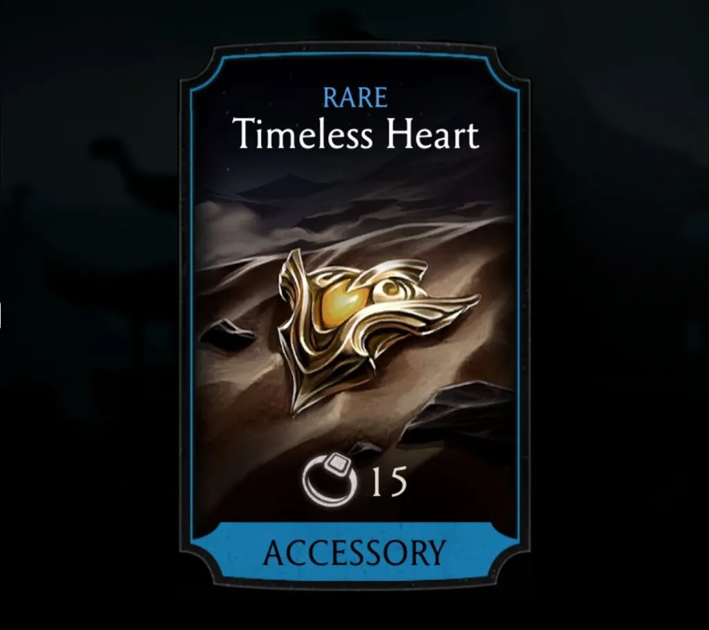 Timeless Heart, Rare Equipment, Accessory, Tower of Time - MKmobileInfo