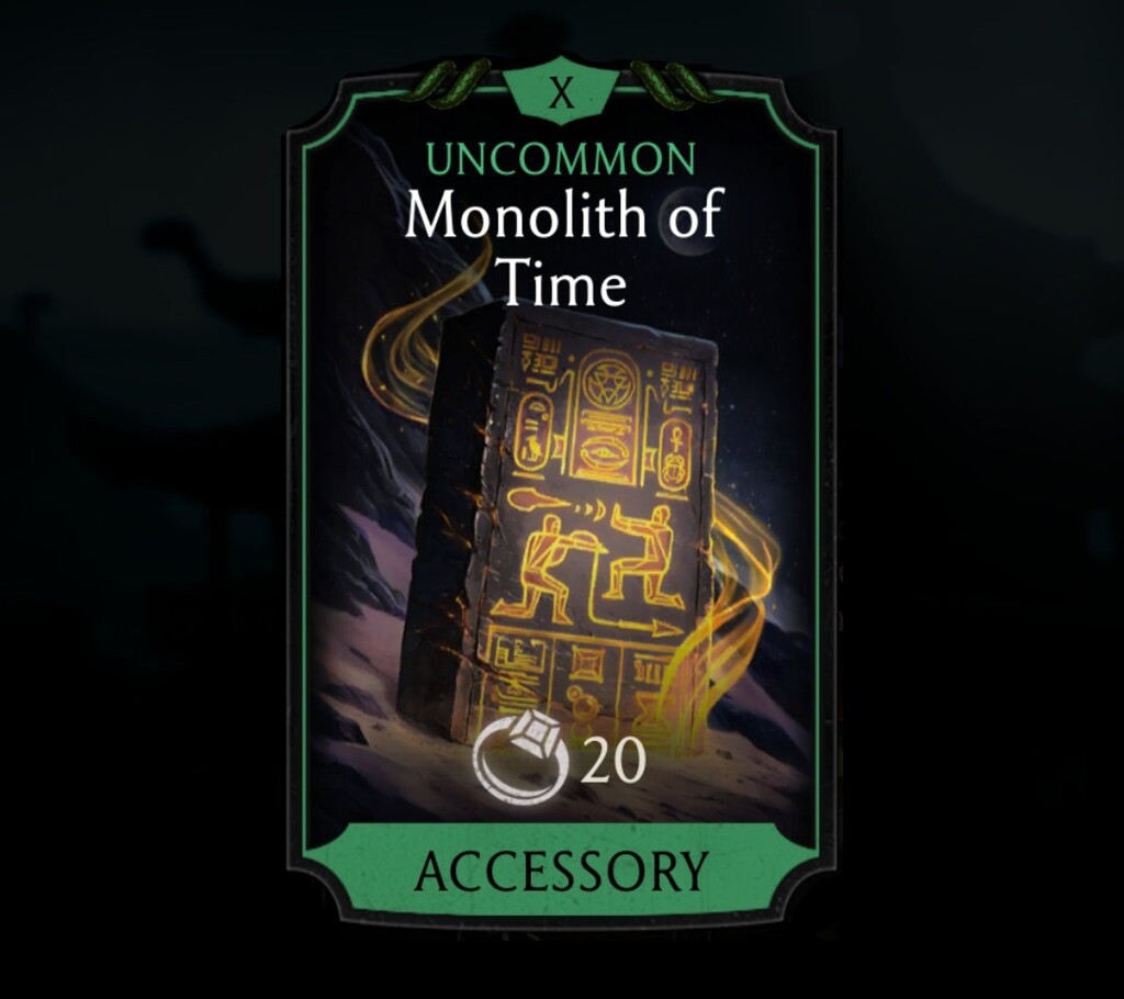 Monolith of Time, Uncommon Equipment, Accessory, Tower of Time - MKmobileInfo