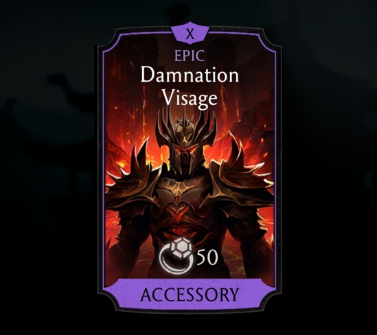 Damnation Visage, Epic Equipment, Accessory, Hellspawn Tower - MKmobileInfo