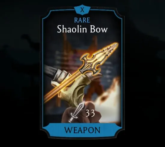 Shaolin Bow, Rare Equipment, Weapon - MKmobileInfo