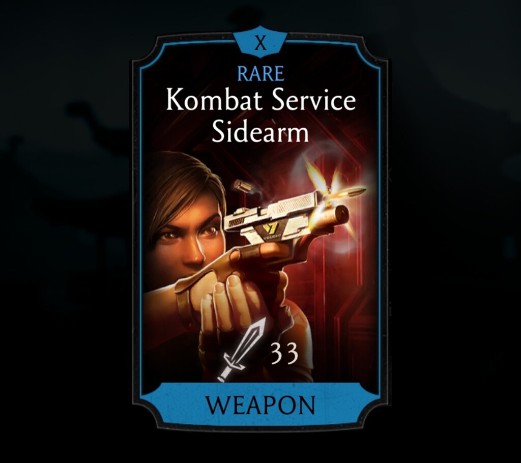 Kombat Service Sidearm, Rare Equipment, Weapon, Vought Tower - MKmobileInfo