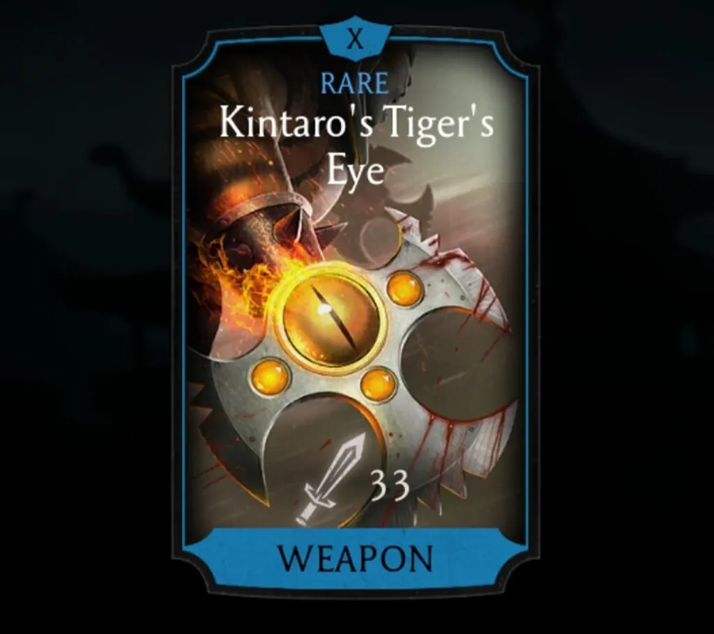 Kintaro's Tiger's Eye, Rare Equipment, Weapon - MKmobileInfo