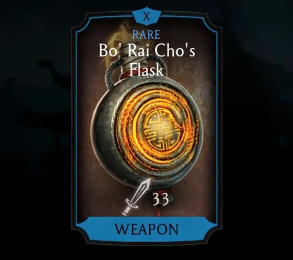 Bo' Rai Cho's Flask, Rare Equipment, Weapon - MKmobileInfo