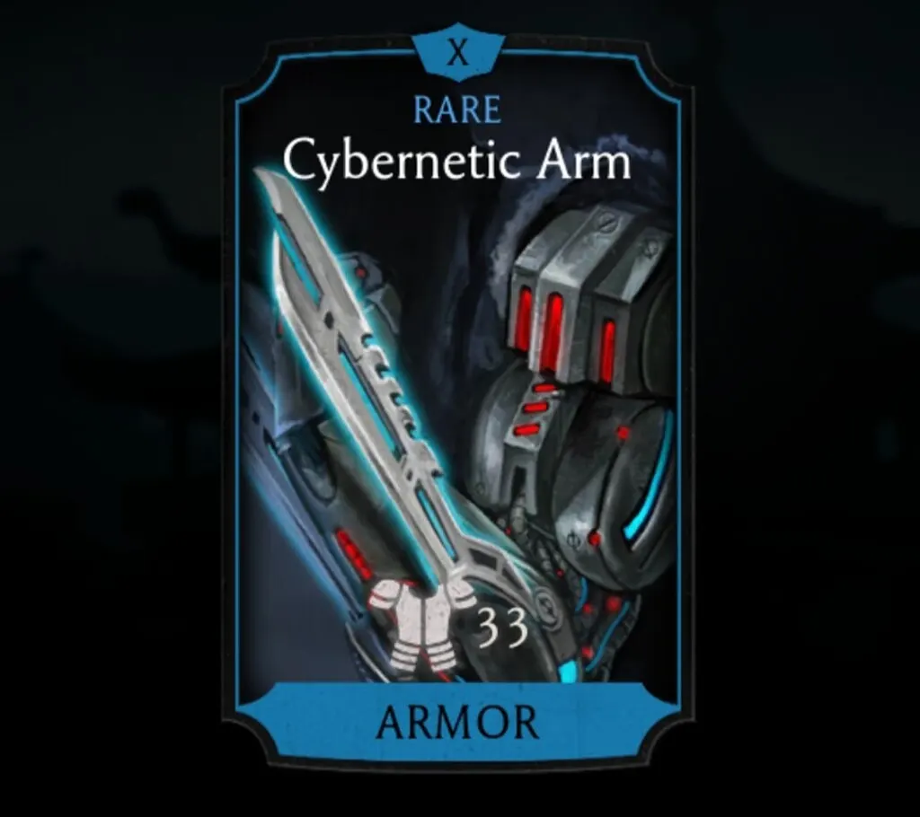 Cybernetic Arm, Rare Equipment, Armor - MKmobileInfo