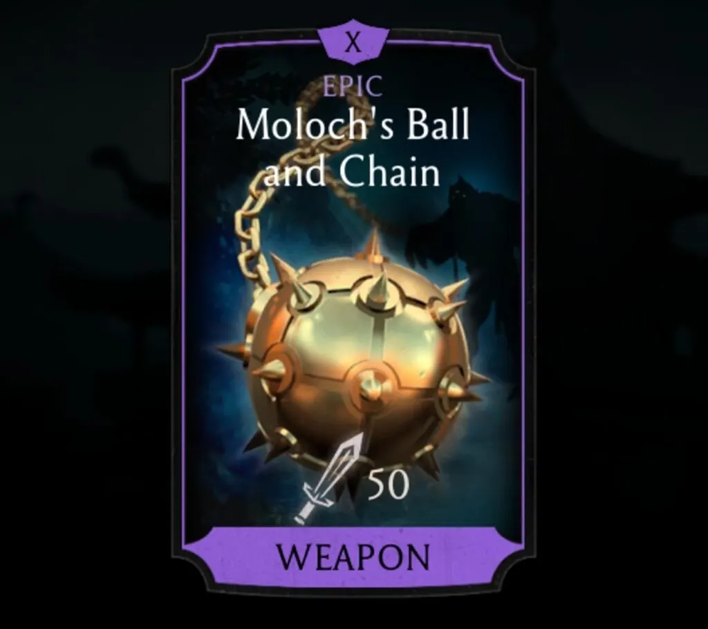 Moloch's Ball and Chain, Epic Equipment, Weapon - MKmobileInfo