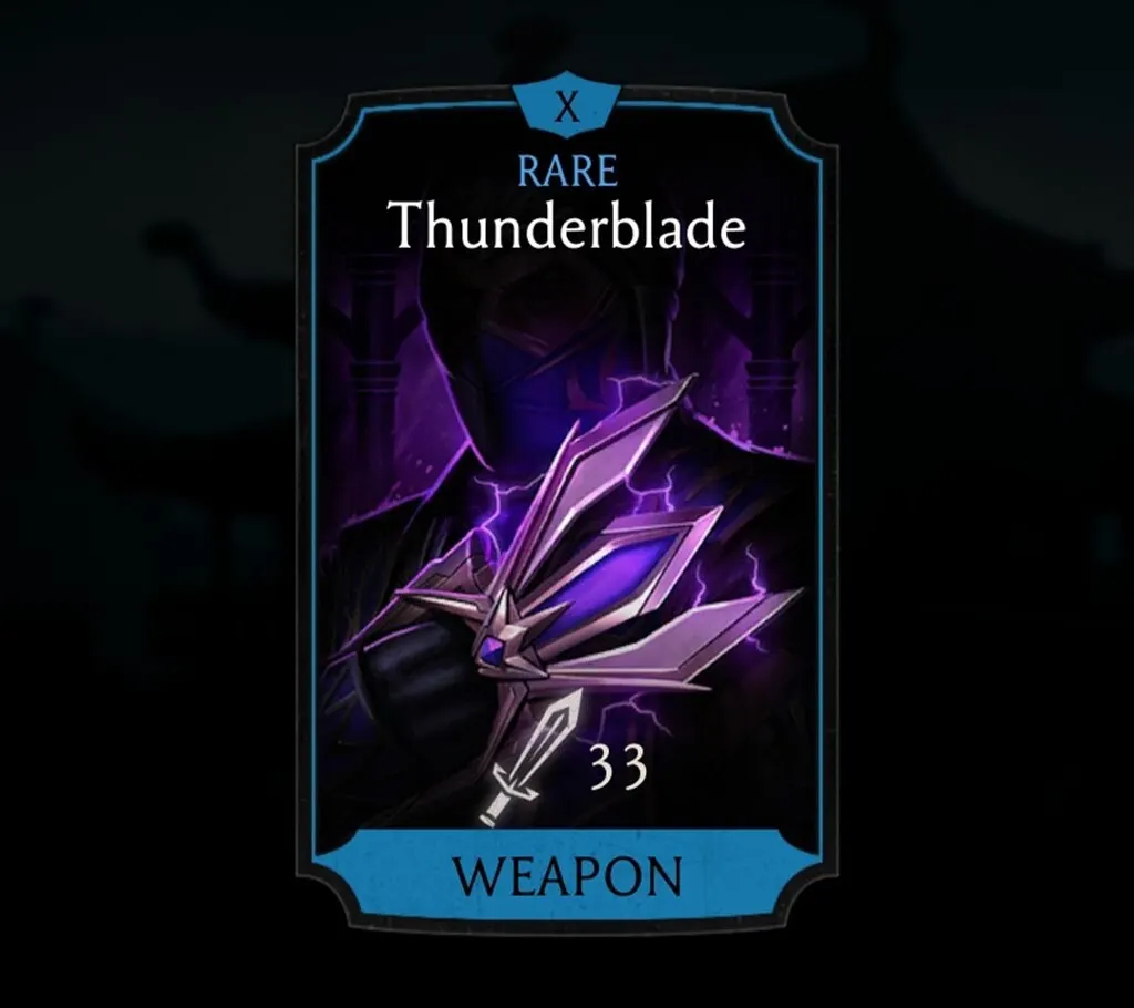 Thunderblade, Rare Equipment, Weapon - MKmobileInfo