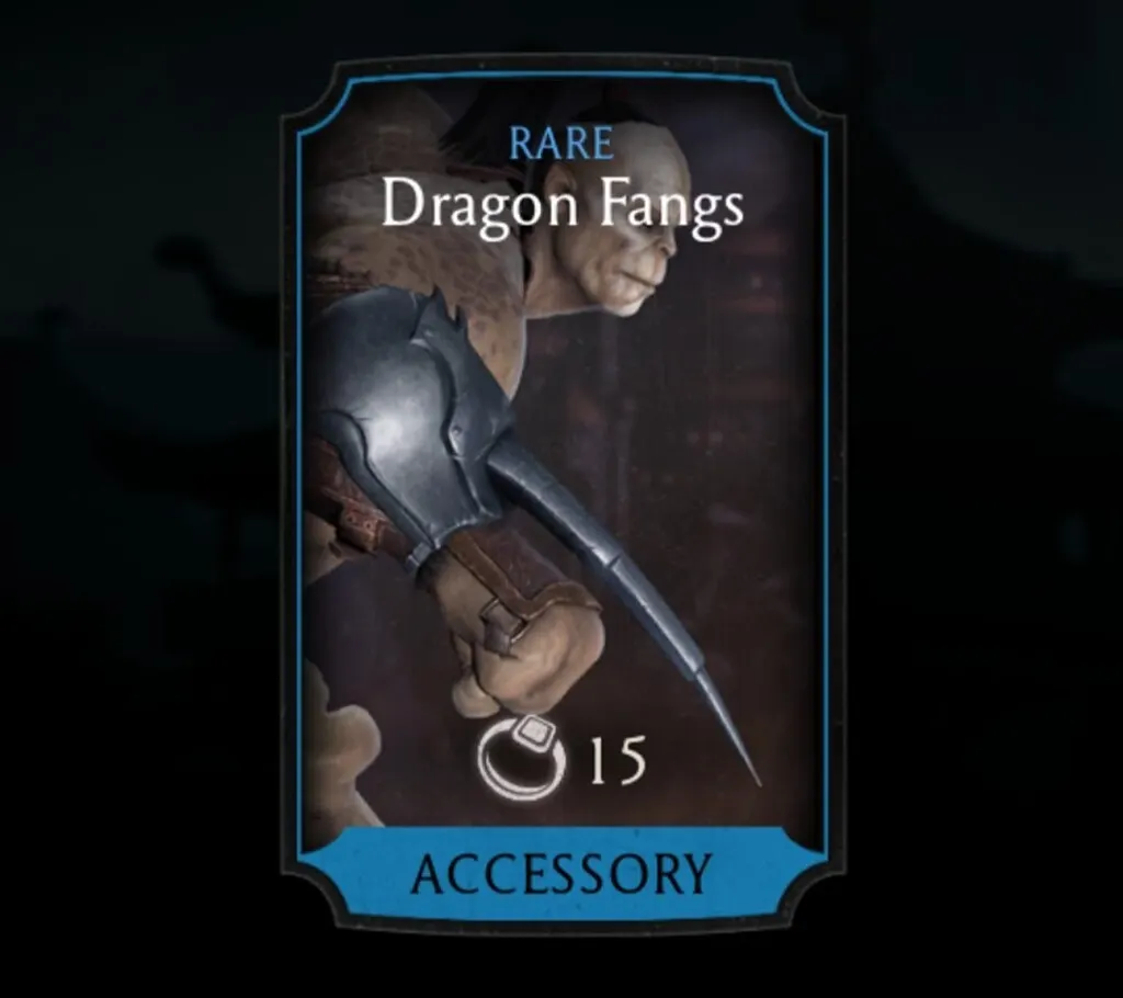 Dragon Fangs, Rare Equipment, Accessory - MKmobileInfo