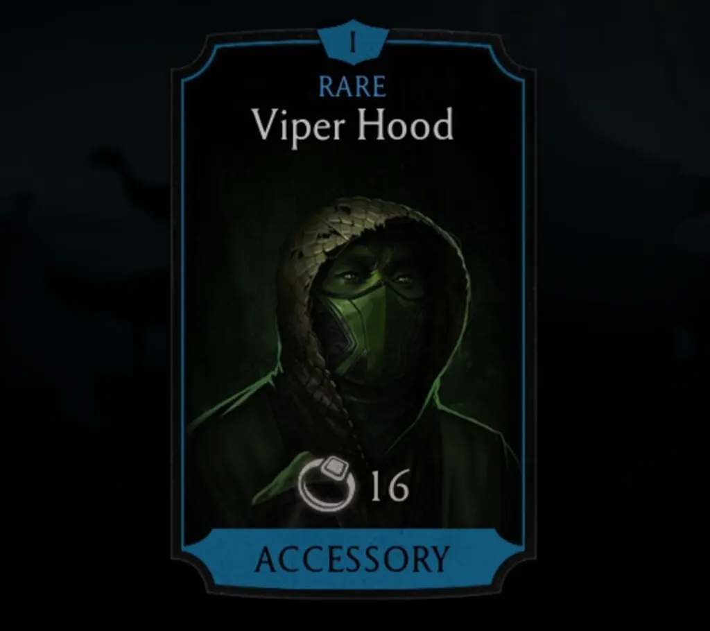 Viper Hood, Rare Equipment, Accessory, Sorcerer's Tower - MKmobileInfo