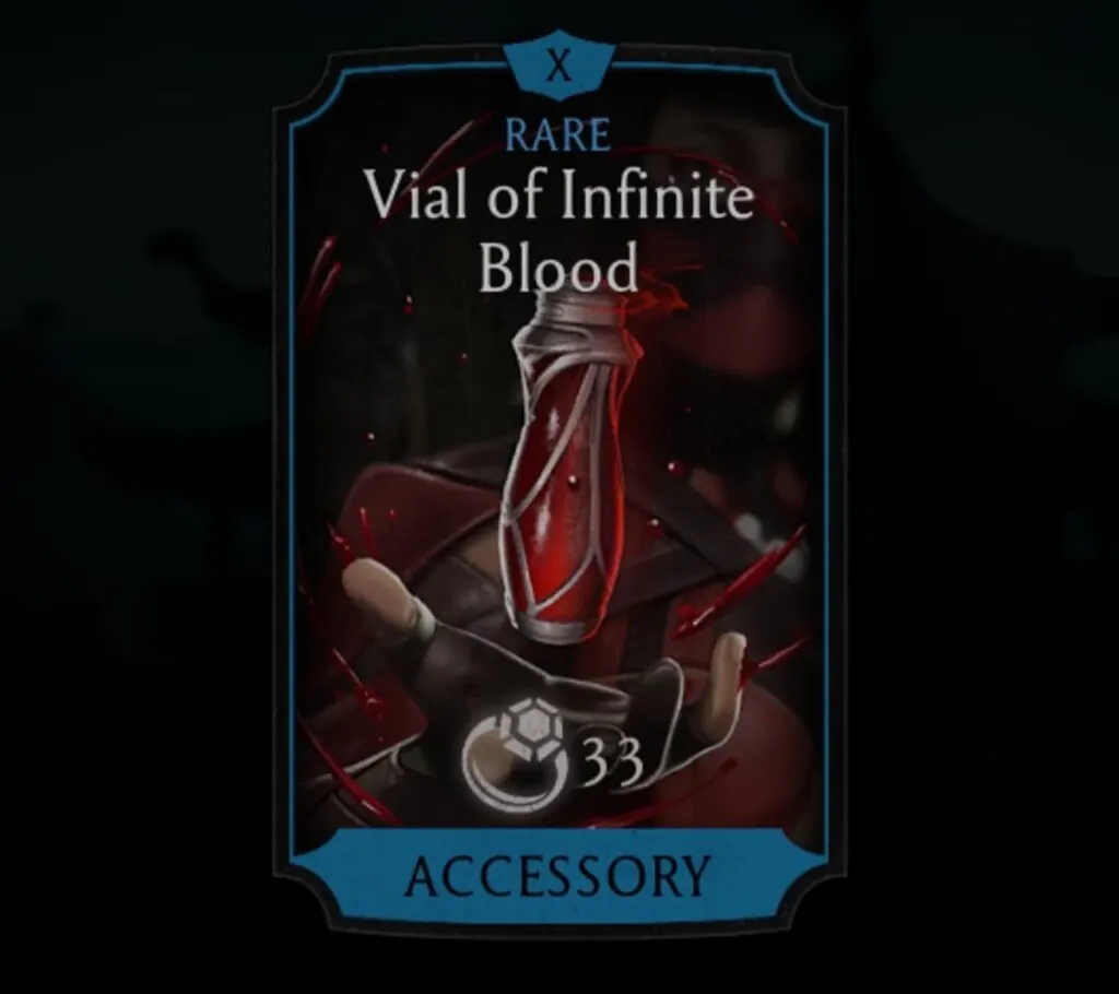 Vial of Infinite Blood, Rare Equipment, Accessory - MKmobileInfo