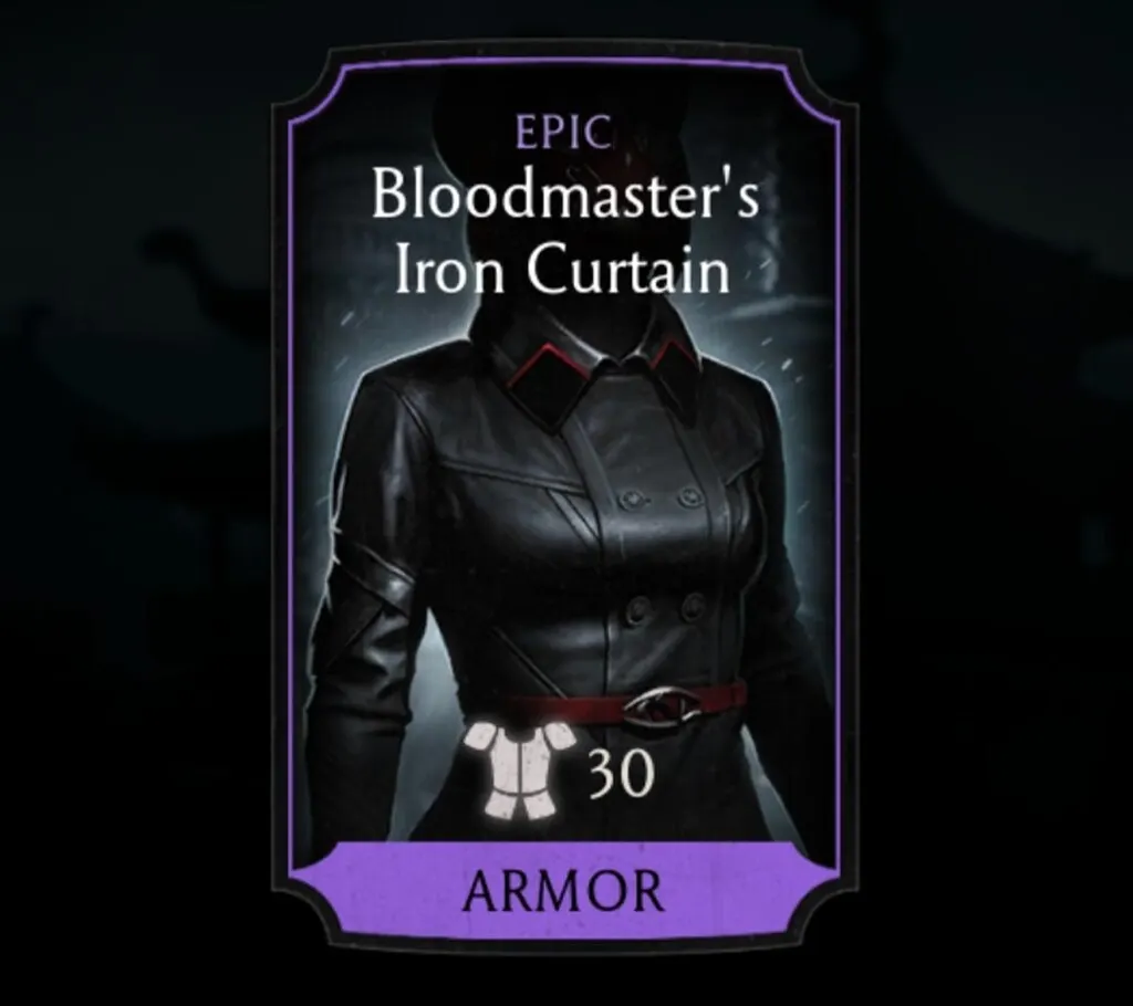 Bloodmaster's Iron Curtain, Epic Equipment, Armor, Kold War - MKmobileInfo