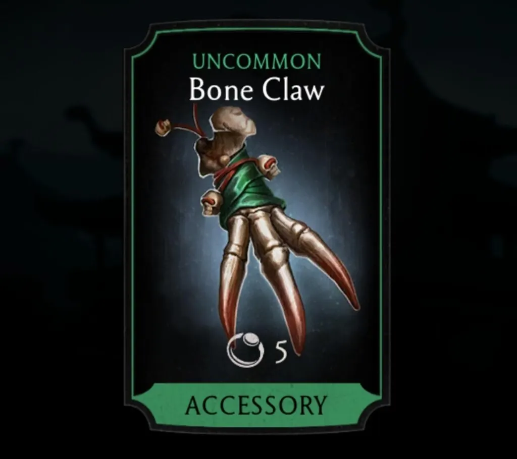 Bone Claw, Uncommon Equipment, Accessory, Tower of Horror - MKmobileInfo